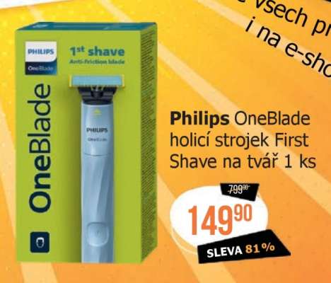 Philips OneBlade holicí strojek First Shave na tvář 1 ks
