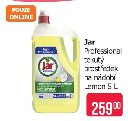 Jar Professional tekutý prostředek na nádobí Lemon 5 L
