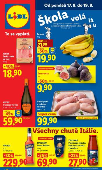 Leták Lidl - 17.8.2026 - 19.8.2026.
