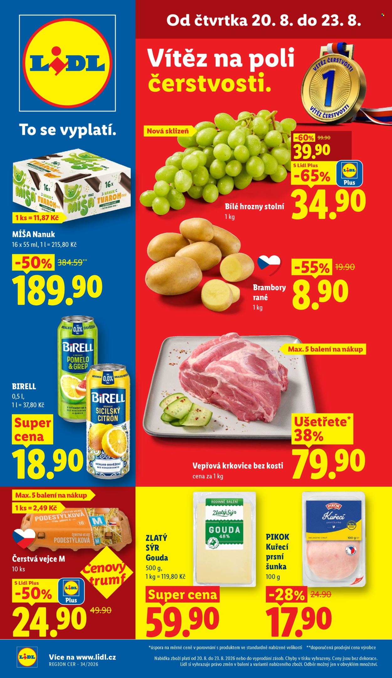 Leták Lidl - 20.8.2026 - 23.8.2026. Strana 1