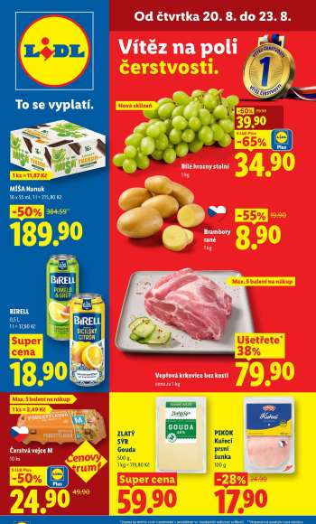 Leták Lidl - 20.8.2026 - 23.8.2026.