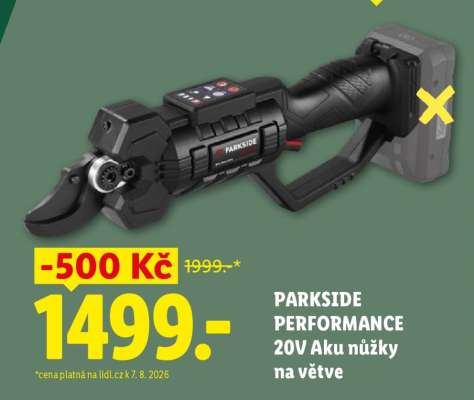 PARKSIDE PERFORMANCE 20V Aku nůžky na větve