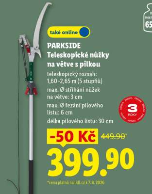 PARKSIDE Teleskopické nůžky na větve s pilkou