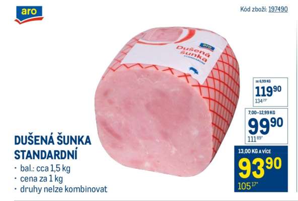 Dušená šunka standardní