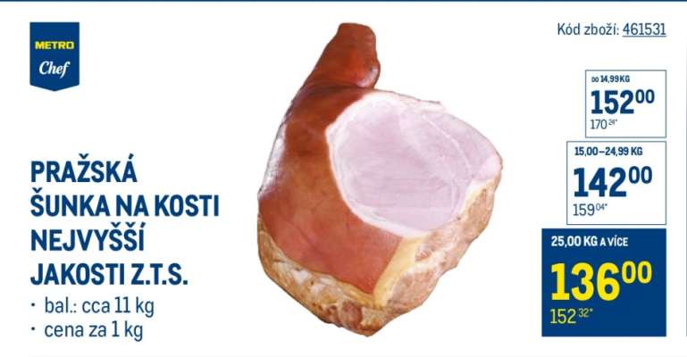 PRAŽSKÁ ŠUNKA NA KOSTI NEJVYŠŠÍ JAKOSTI Z.T.S.