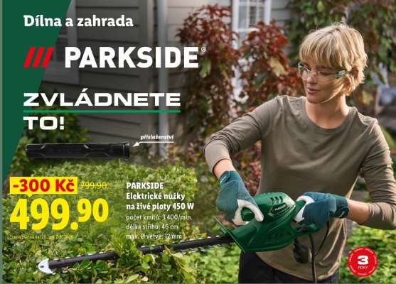 PARKSIDE Elektrické nůžky na živé ploty 450 W