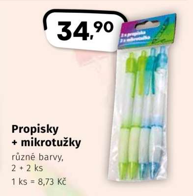 Propisky + mikrotužky