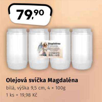 Olejová svíčka Magdaléna
