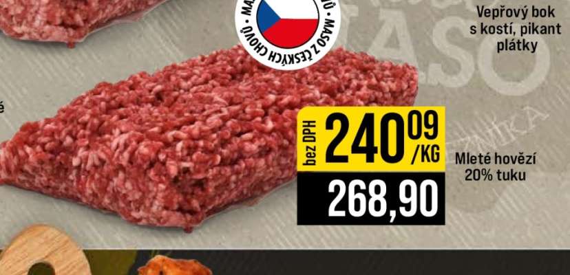 Mleté hovězí 20% tuku