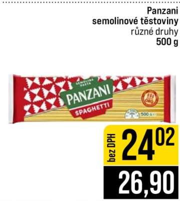 Panzani semolinové těstoviny