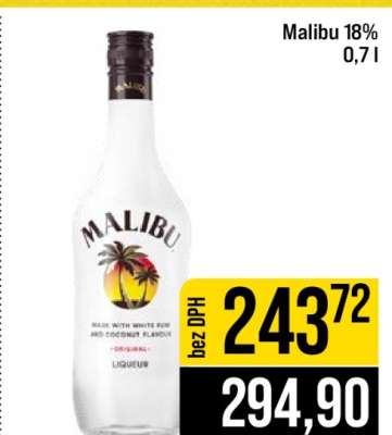 Malibu 18% 0,7 l