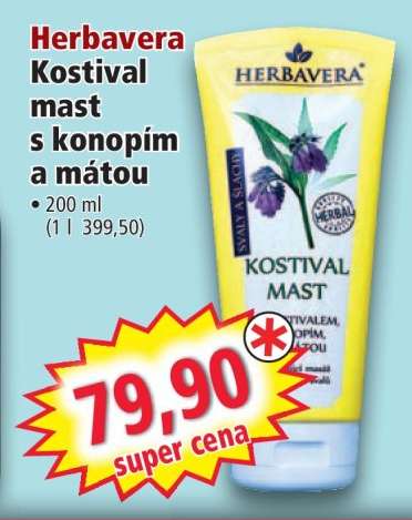 Herbavera Kostival mast s konopím a mátou