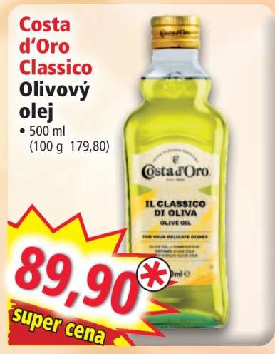 Costa d'Oro Classico Olivový olej
