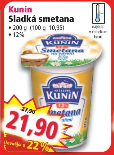 Kunín Sladká smetana