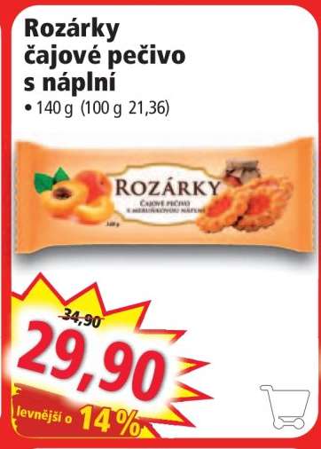 Rozárky čajové pečivo s náplní