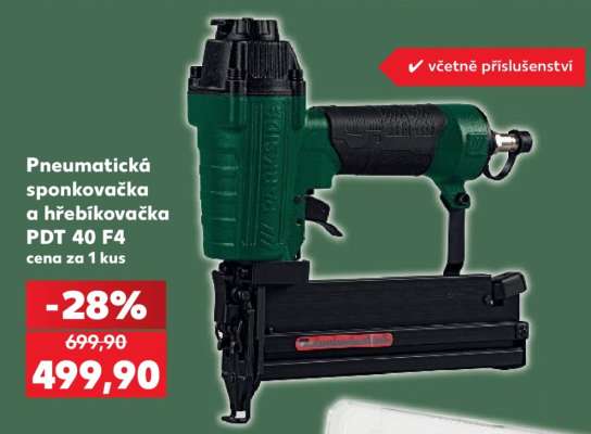 Pneumatická sponkovačka a hřebíkovačka PDT 40 F4