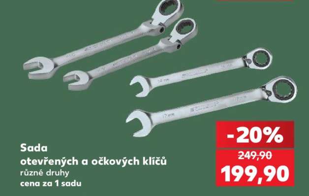 Sada otevřených a očkových klíčů