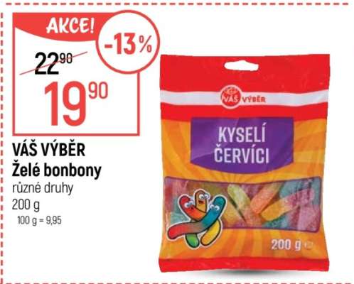 VÁŠ VÝBĚR Želé bonbony