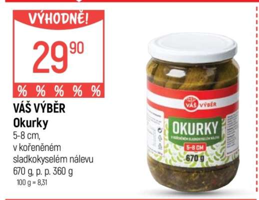 VÁŠ VÝBĚR Okurky