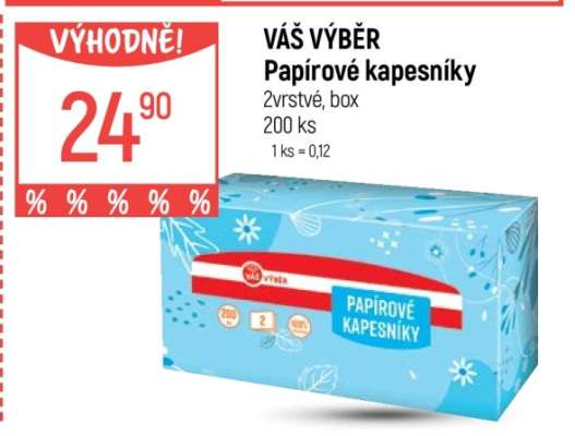Váš výběr Papírové kapesníky