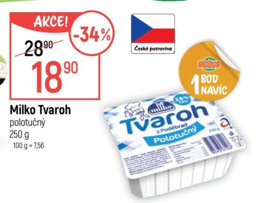 Milko Tvaroh polotučný