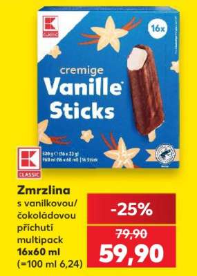 Zmrzlina s vanilkovou/čokoládovou příchutí multipack