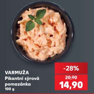 VARMUŽA Pikantní sýrová pomazánka 100 g