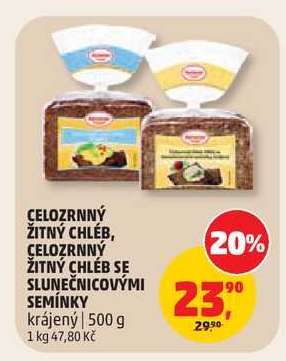 Celozrnný žitný chléb, celozrnný žitný chléb se slunečnicovými semínky