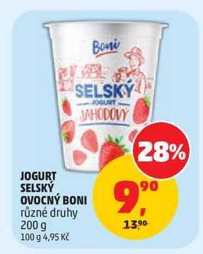 Jogurt Selský Ovocný Boni
