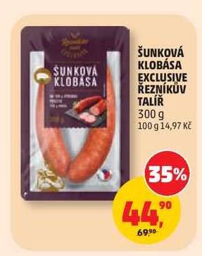 Šunková klobása Exclusive Řezníkův talíř