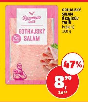 GOTHAJSKÝ SALÁM ŘEZNÍKŮV TALÍŘ krájený