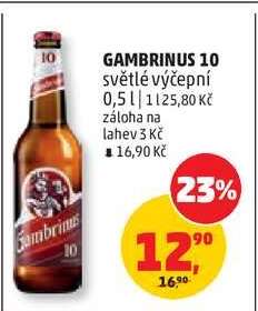 GAMBRINUS 10 světlé výčepní 0,5 l