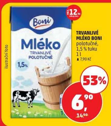 TRVANLIVÉ MLÉKO BONI