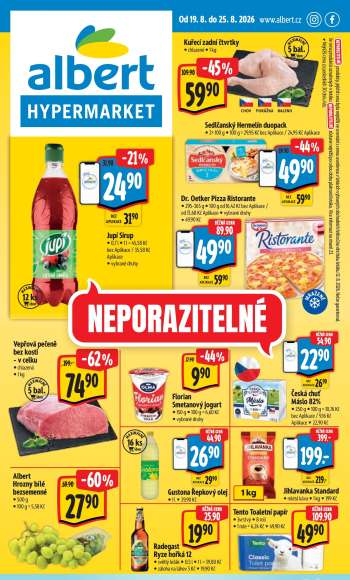 Leták Albert Hypermarket - 19.8.2026 - 25.8.2026.