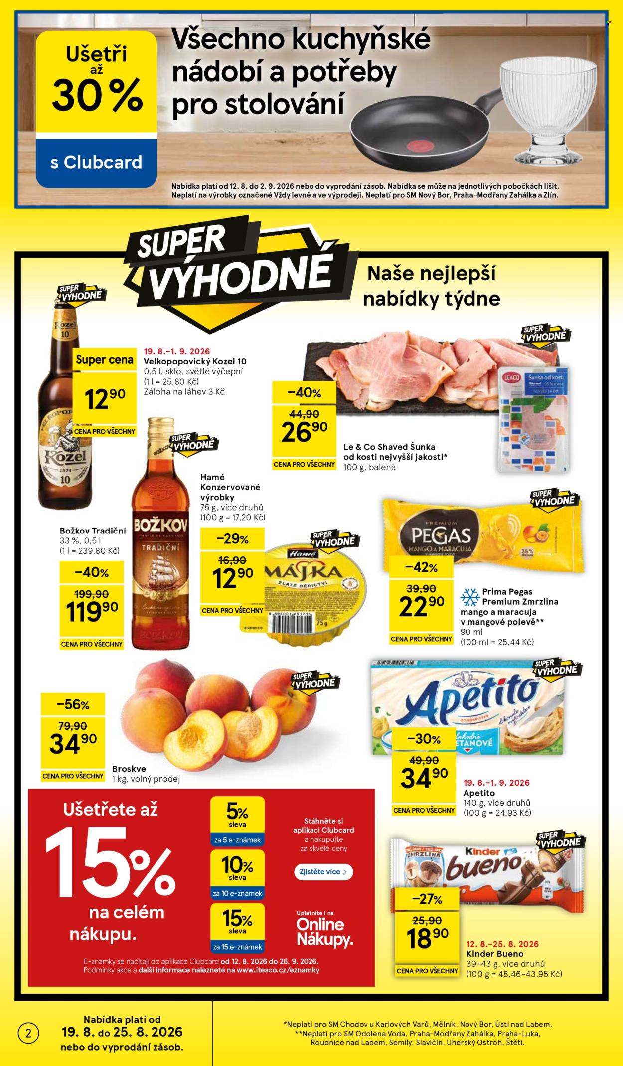 Leták TESCO supermarket - 19.8.2026 - 25.8.2026. Strana 2