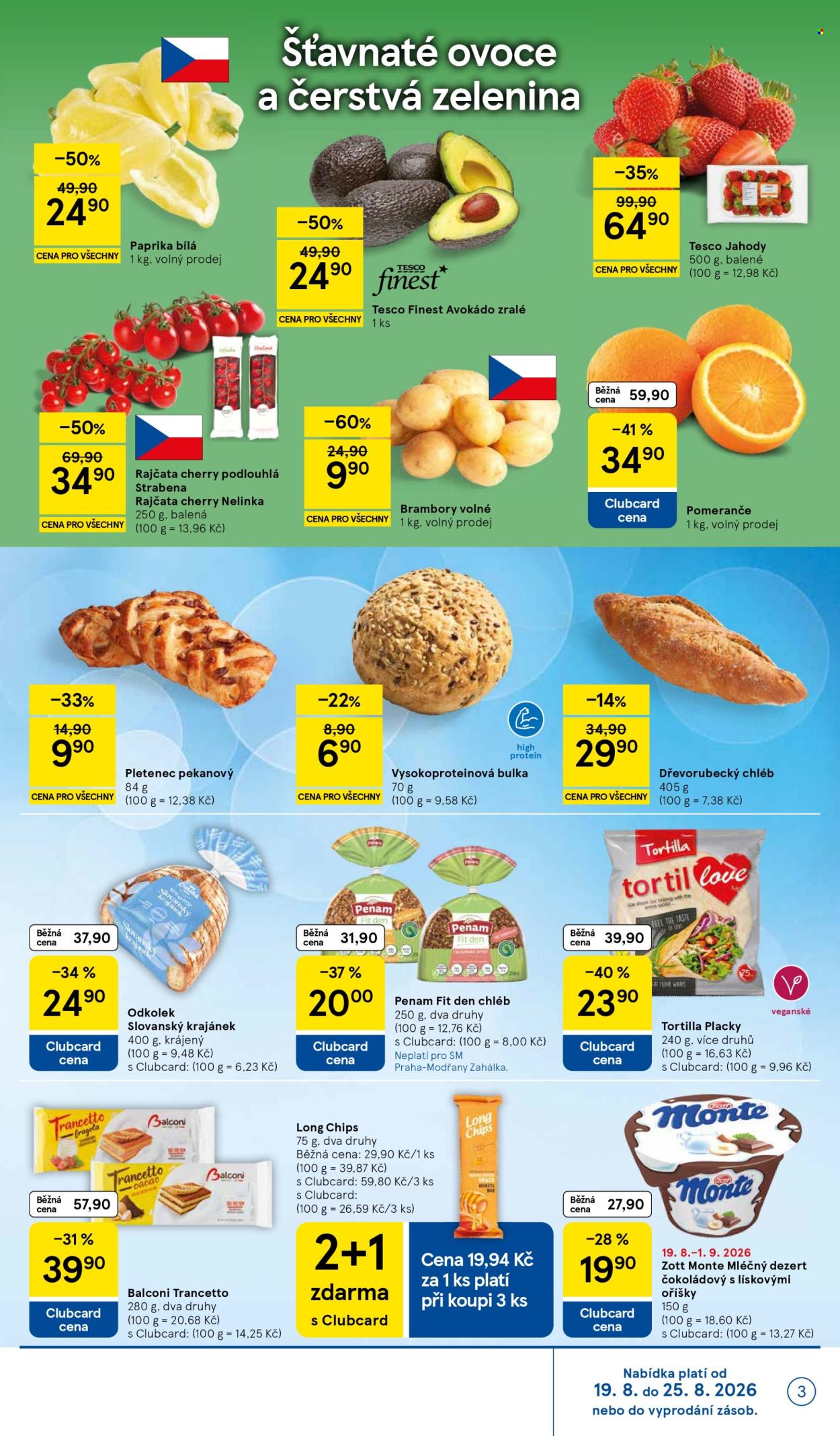 Leták TESCO supermarket - 19.8.2026 - 25.8.2026. Strana 3