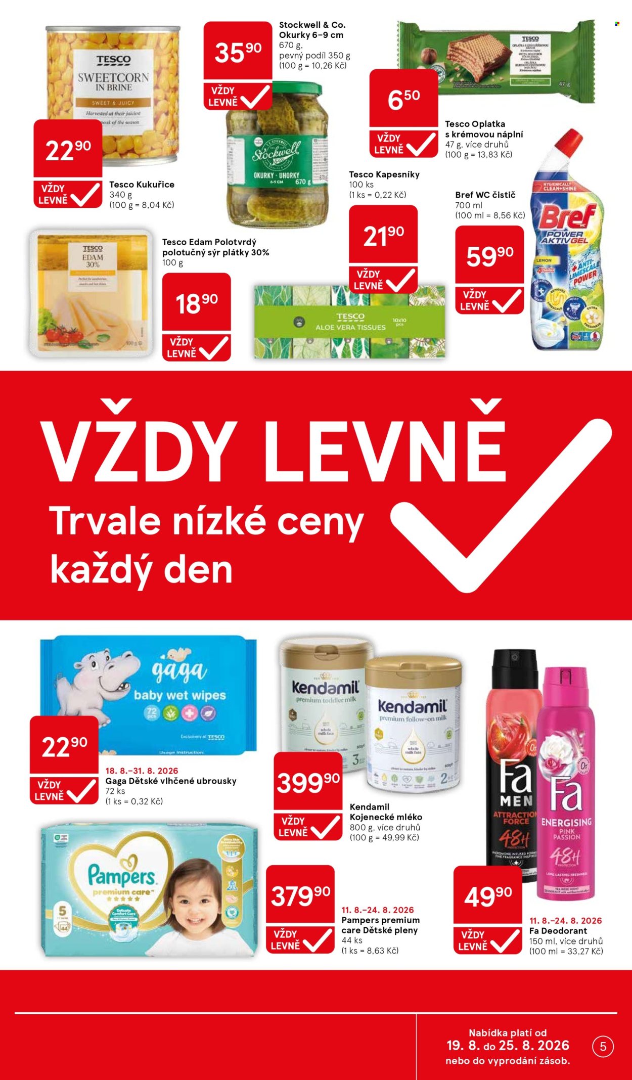 Leták TESCO supermarket - 19.8.2026 - 25.8.2026. Strana 5