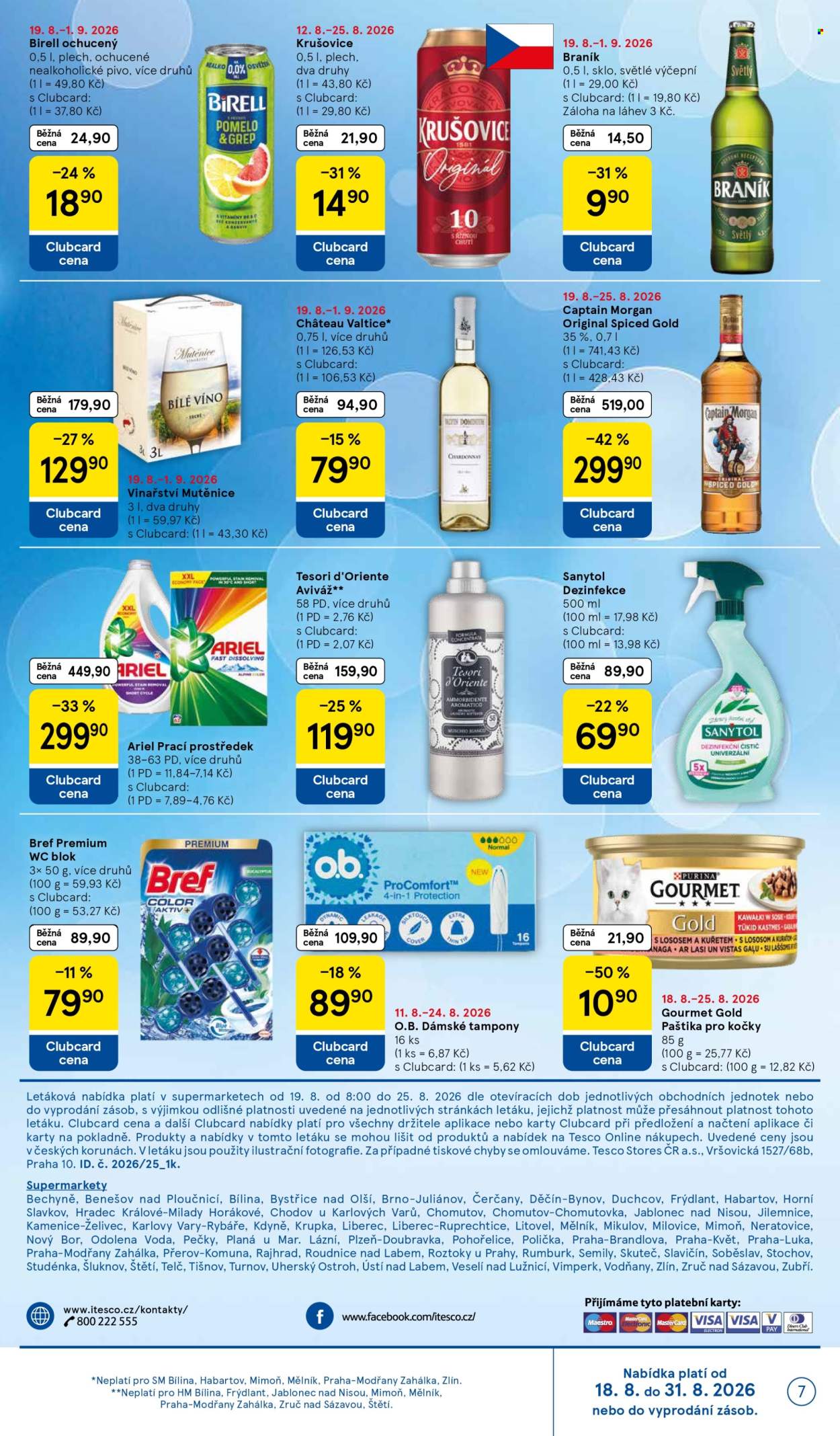 Leták TESCO supermarket - 19.8.2026 - 25.8.2026. Strana 7