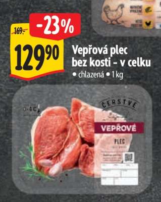 Vepřová plec bez kosti v celku