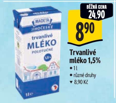 Trvanlivé mléko 1,5