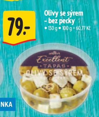 Olivy se sýrem - bez pecky