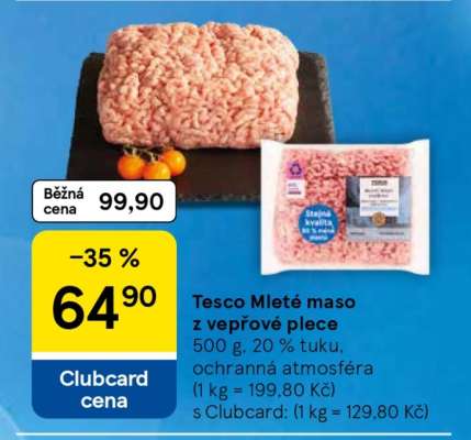 Tesco Mleté maso z vepřové plece
