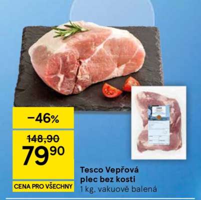 Tesco Vepřová plec bez kosti