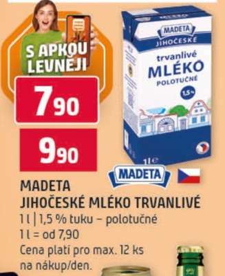 MADETA Jihočeské Mléko trvanlivé