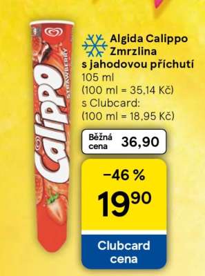 Algida Calippo Zmrzlina s jahodovou příchutí