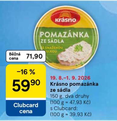 KRÁSNO POMAZÁNKA ZE SÁDLA