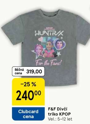 F&F Dívčí triko KPOP
