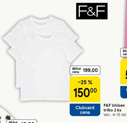 F&F Unisex triko 2 ks