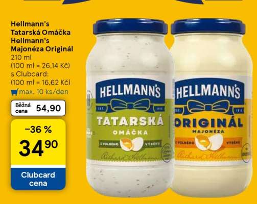 Hellmann's Tatarská Omáčka / Majonéza Originál