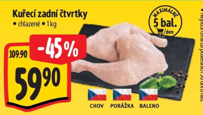 Kuřecí zadní čtvrtky